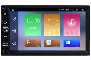 Double Din Radio Upgrade with 7-inch screen and physical buttons