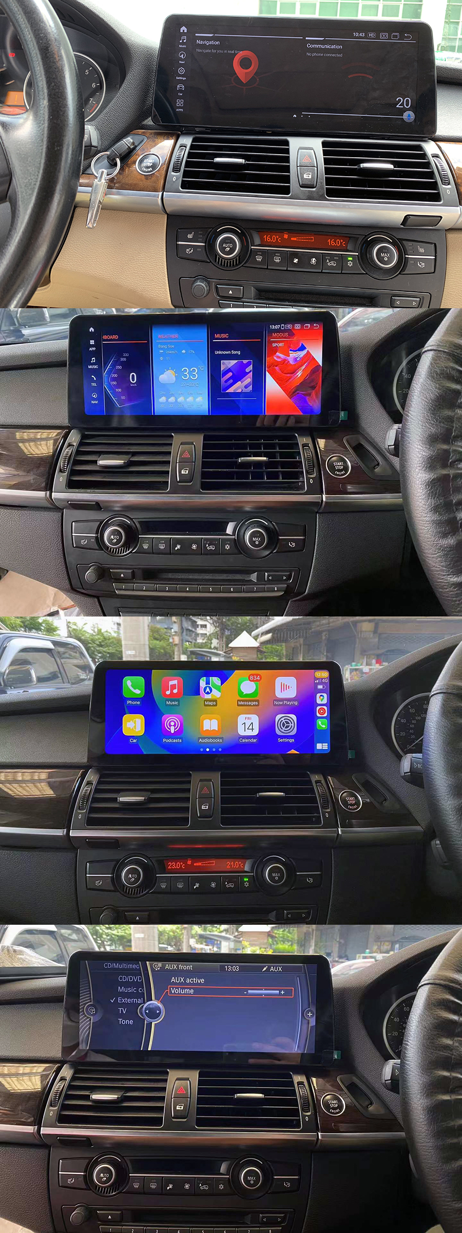 BMW X5(E70)/X6(E71/E72) LHD Radio upgrade with 12.3" touchscreen