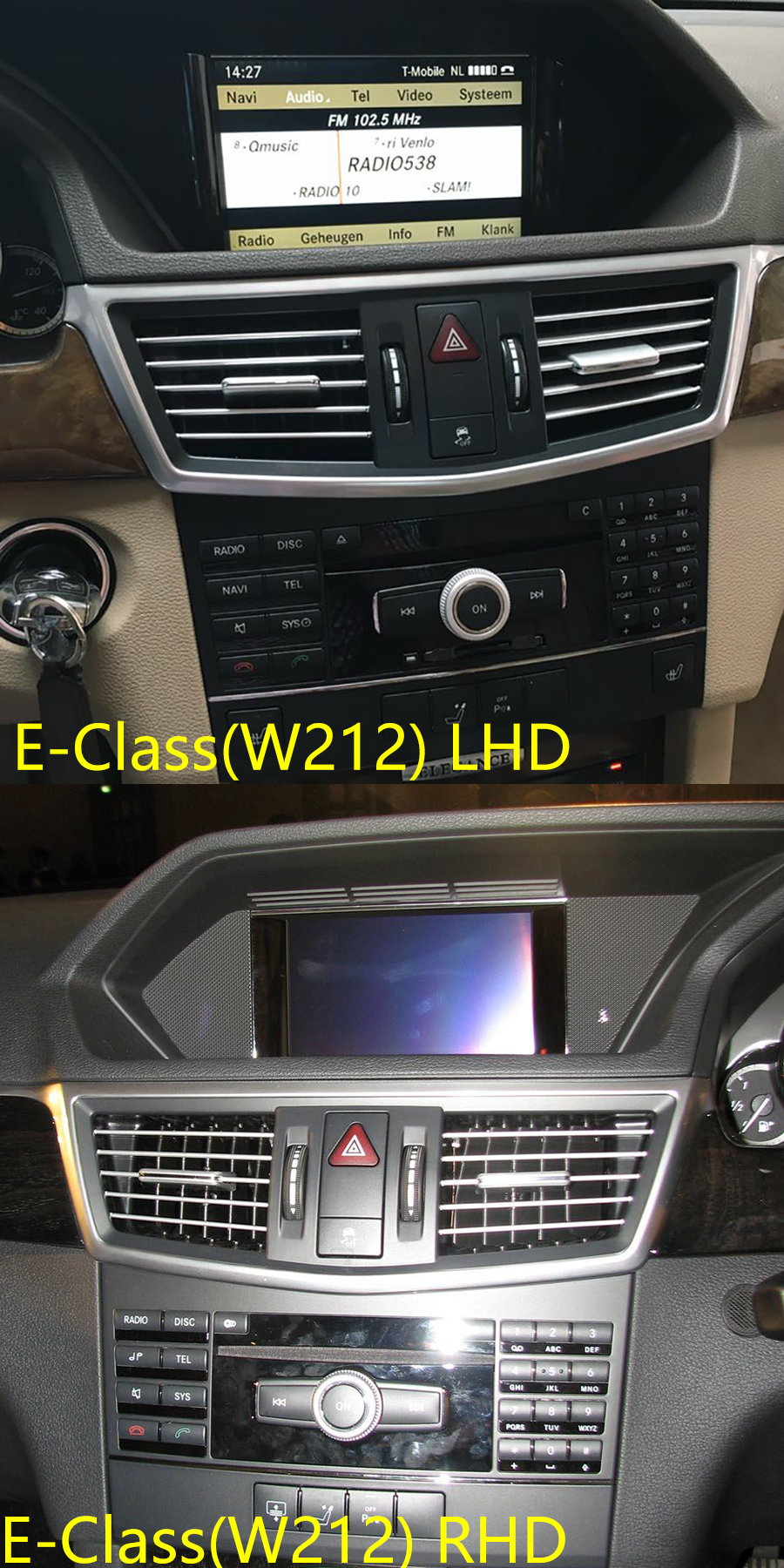 Mercedes-Benz E-Class (W212) 2010-2016 radio upgrade
