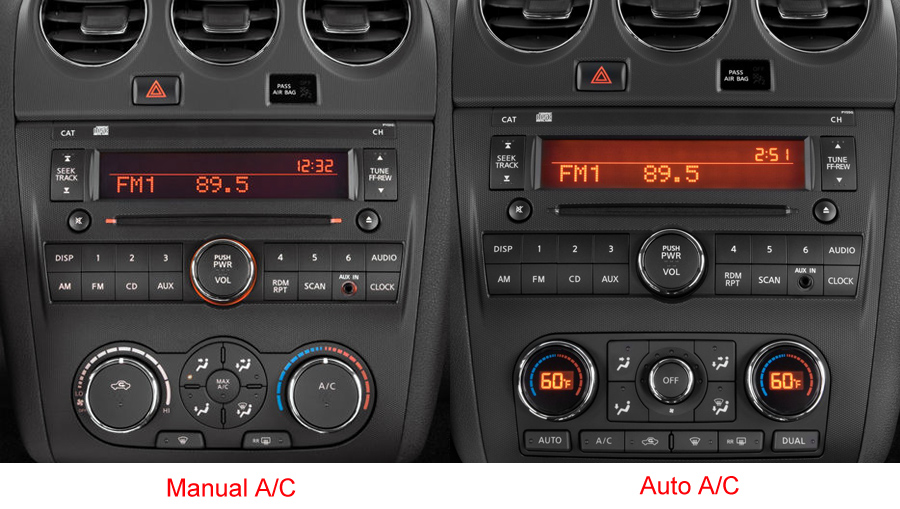 Nissan Altima aftermarket navigation head unit