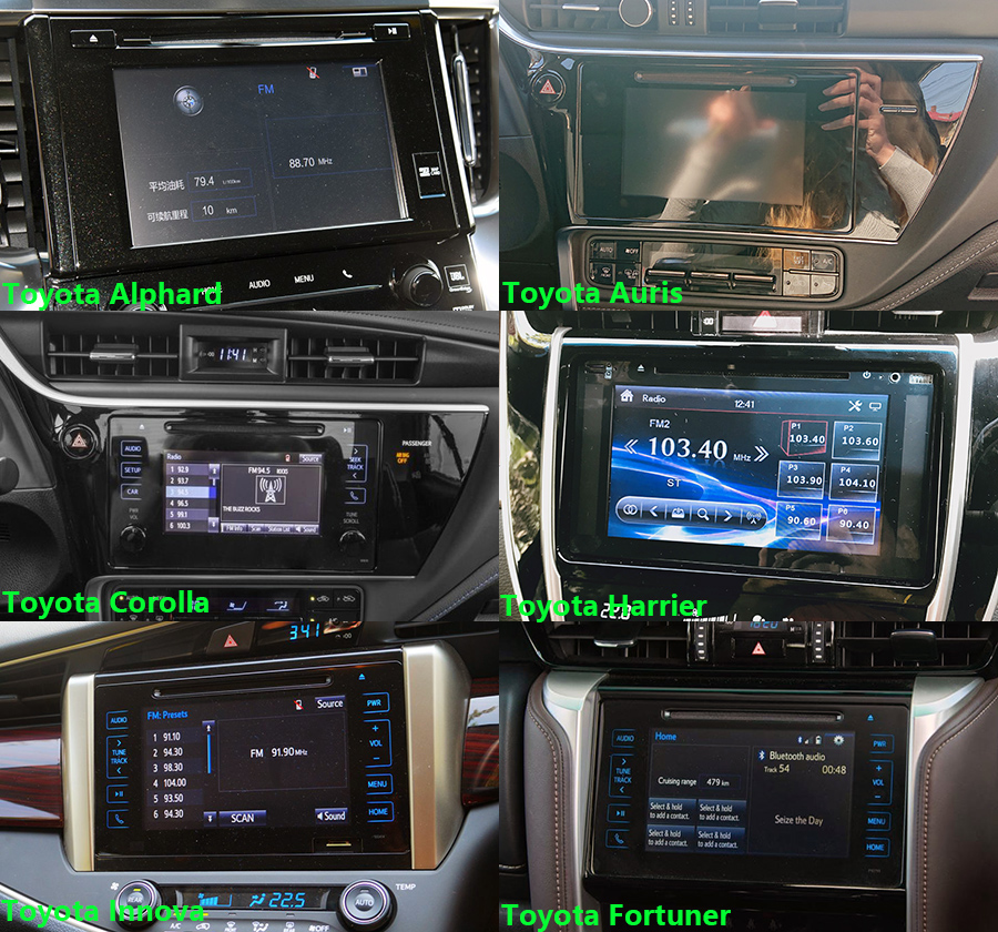 Android OS Double Din Sat Navigation head unit For Toyota series