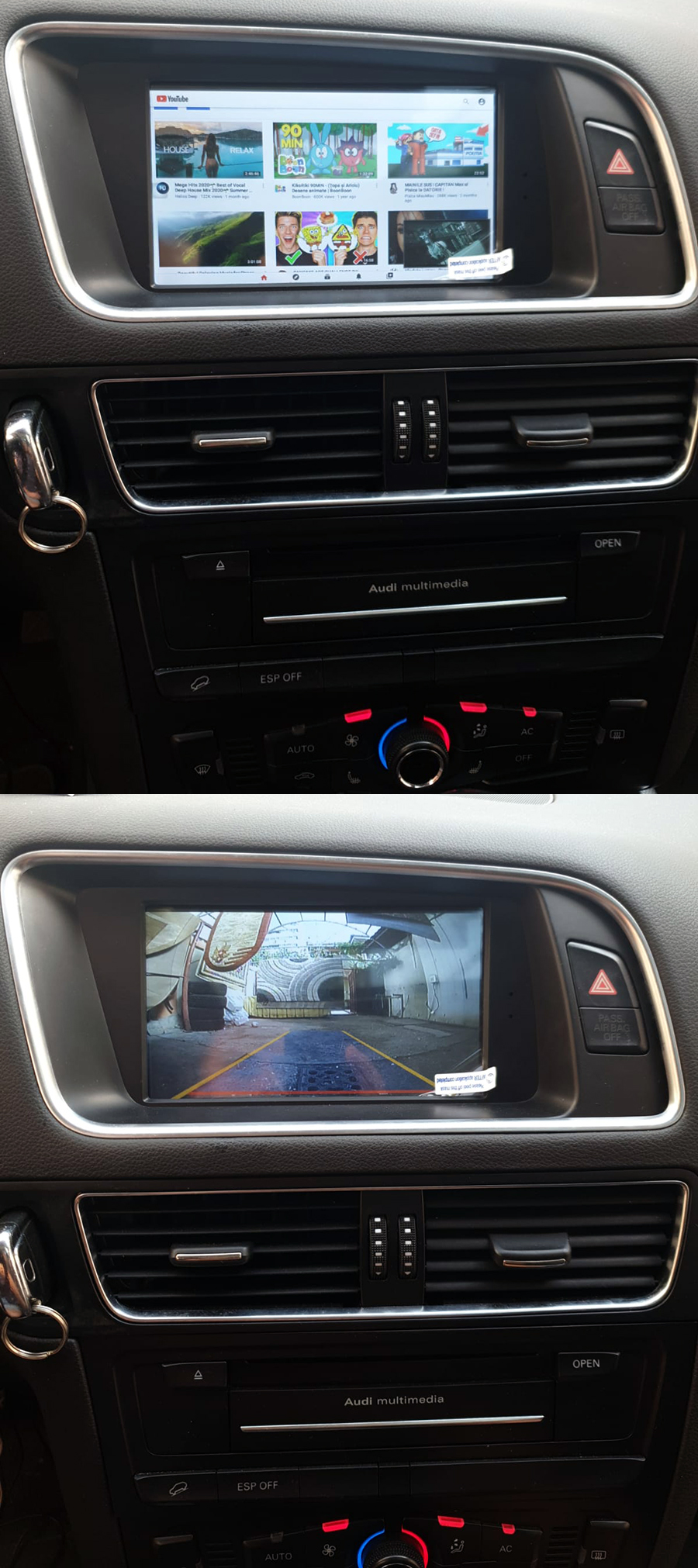 aftermarket navigation installed on audi Q5