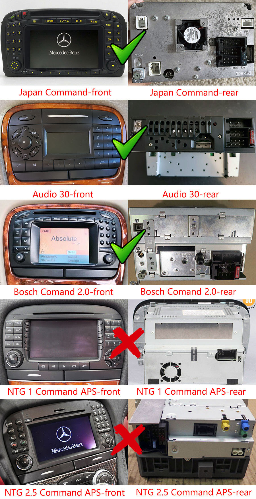 Mercedes-Benz SL-Class (R230) 2001-2005 Radio Upgrade
