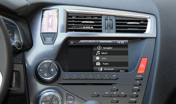 aftermarket navigation head unit installed on citroen ds5 aftermarket navigation head unit installed on citroen ds5