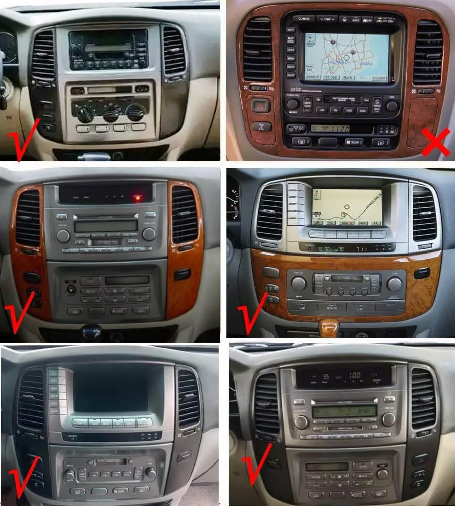 toyota land cruiser 100 aftermarket navigation head unit Lexus LX 2003-2007 Aftermarket Navigation Head Unit