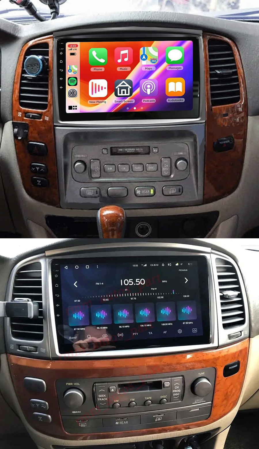 toyota land cruiser 100 aftermarket navigation head unit Lexus LX 2003-2007 Aftermarket Navigation Head Unit