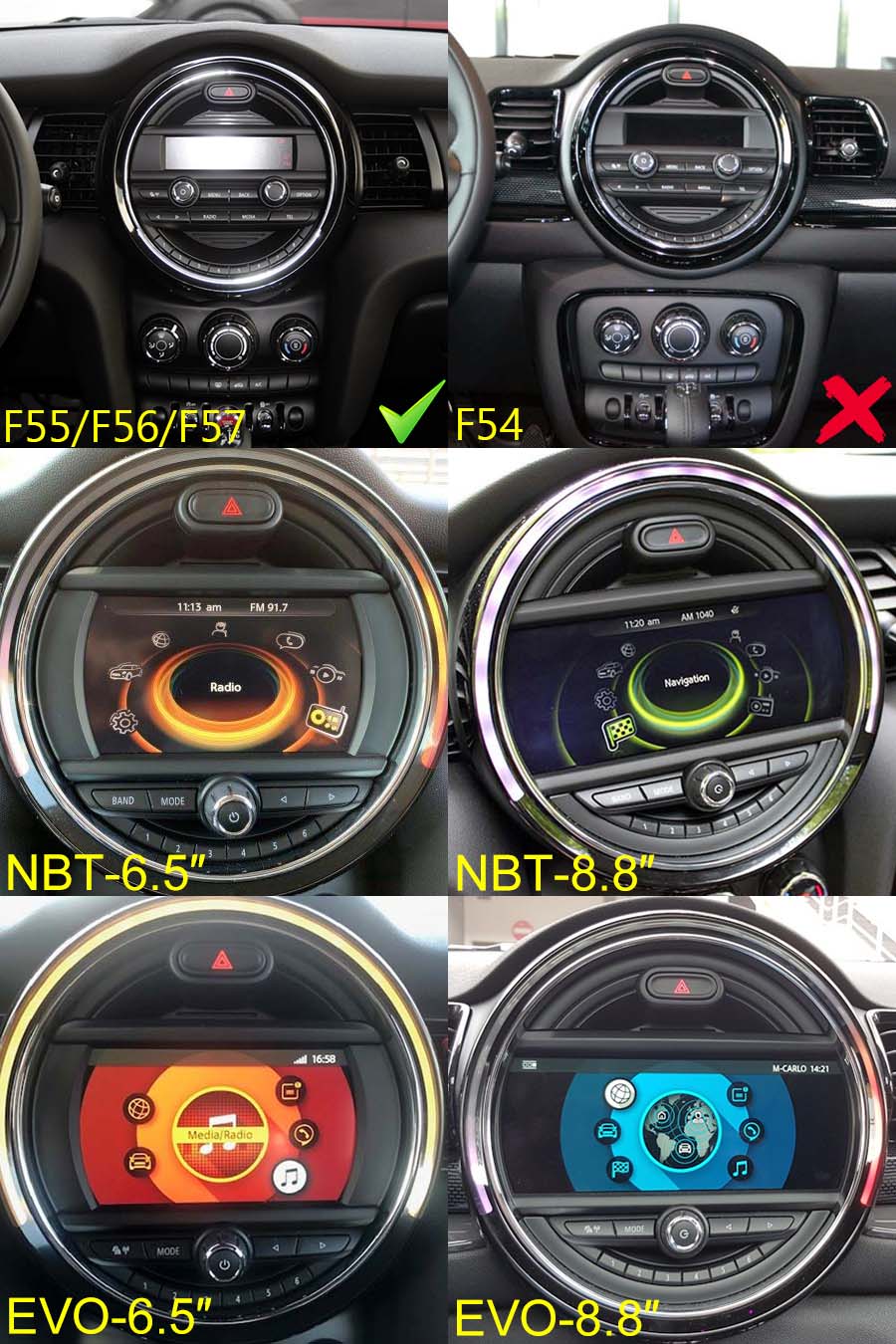 MINI Cooper F55/F56/F57 2014-2018 Radio Upgrade