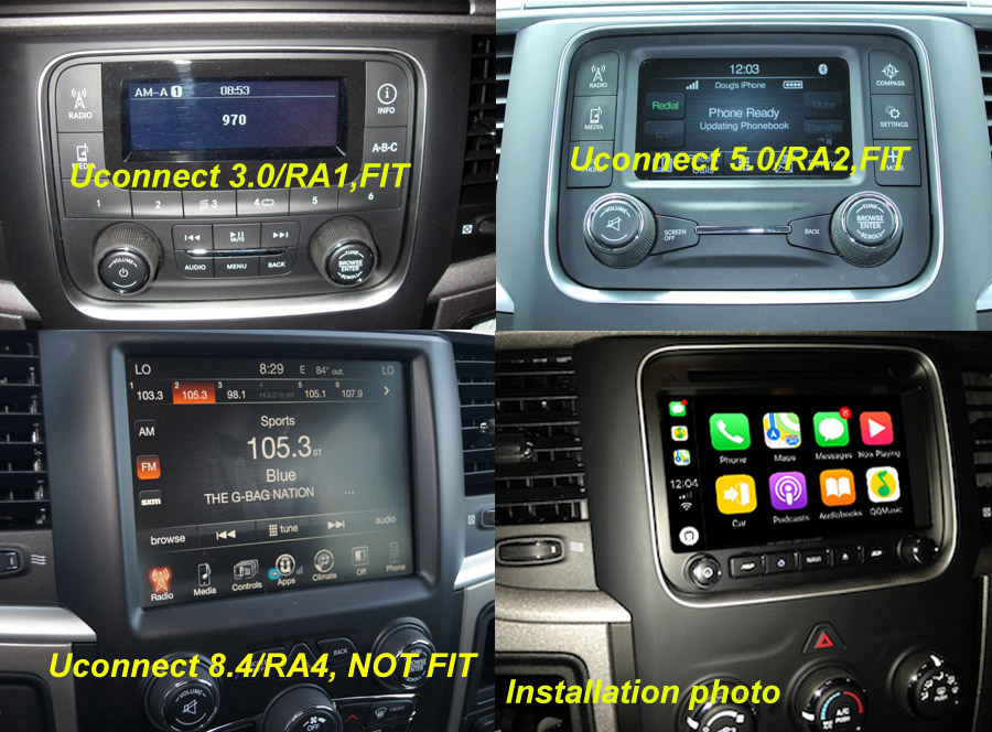 Radio Android Per Dodge Ram 1500/2500/3500 (2013-2019) – Display 9 Pollici Touch 8 Core 2+32GB Con CarPlay Wireless E Android Auto