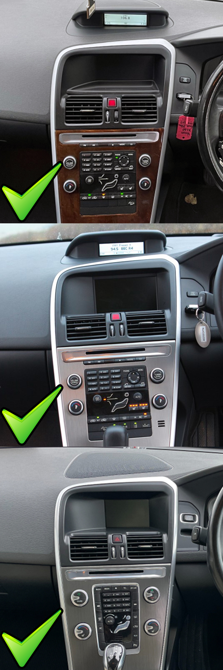 bmw 1 series android navigation head unit Volvo XC60 RHD 2009-2017 Aftermarket Radio Upgrade