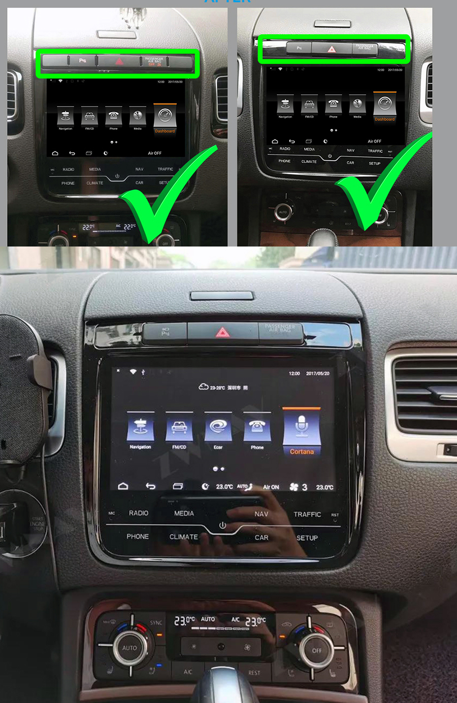 Volkswagen Touareg 2011-2014 RCD 550 Aftermarket Radio Replacement